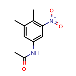 Chemical structure of 4,5-Dimethyl-3-nitro-acetanilide , CAS 857571-00-7, AChemBlock O29159