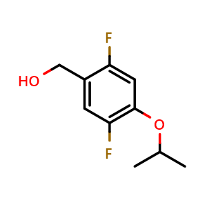 Chemical structure of (2,5-Difluoro-4-isopropoxyphenyl)methanol , CAS 2121514-71-2, AChemBlock O29177