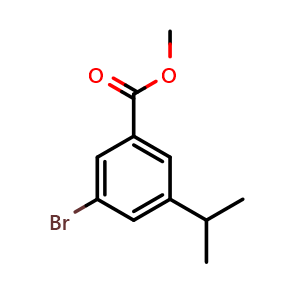 Chemical structure of Methyl 3-bromo-5-isopropylbenzoate , CAS 1824056-61-2, AChemBlock O29186