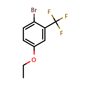 Chemical structure of 1-Bromo-4-ethoxy-2-(trifluoromethyl)benzene , CAS 156605-95-7, AChemBlock O29199