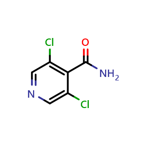 Chemical structure of 3,5-Dichloroisonicotinamide , CAS 70593-51-0, AChemBlock O29200