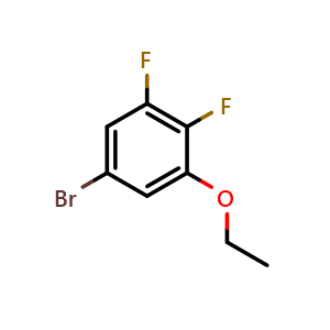 Chemical structure of 1-Bromo-4,5-difluoro-3-ethoxybenzene , CAS 204654-92-2, AChemBlock O29201