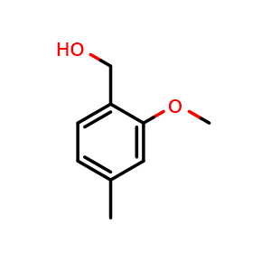 Chemical structure of 2-Methoxy-4-methylbenzyl alcohol , CAS 10542-80-0, AChemBlock O29222