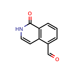 Chemical structure of 1,2-dihydro-1-oxoisoquinoline-5-carbaldehyde , CAS 1184913-66-3, AChemBlock O29254
