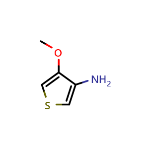Chemical structure of 4-methoxythiophen-3-amine , CAS 125605-35-8, AChemBlock O29280