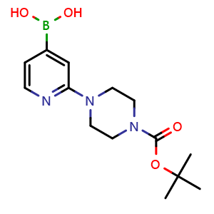 2-(4-(tert-butoxycarbonyl)piperazin-1-yl)pyridin-4-yl-4-boronic acid