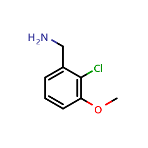 Chemical structure of (2-chloro-3-methoxyphenyl)methanamine , CAS 740790-70-9, AChemBlock O29297