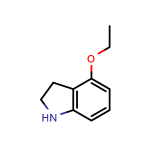 Chemical structure of 4-ethoxyindoline , CAS 220657-56-7, AChemBlock O29324