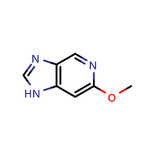 Chemical structure of 6-methoxy-1H-imidazo[4,5-c]pyridine , CAS 1096666-02-2, AChemBlock O29329