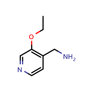 Chemical structure of (3-ethoxypyridin-4-yl)methanamine , CAS 1508480-51-0, AChemBlock O29365