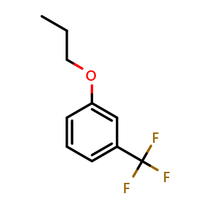 Chemical structure of 1-(trifluoromethyl)-3-propoxybenzene , CAS 178987-11-6, AChemBlock O29372