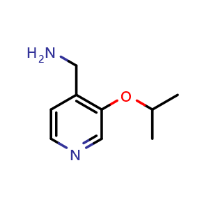 Chemical structure of (3-isopropoxypyridin-4-yl)methanamine , CAS 1502188-63-7, AChemBlock O29381