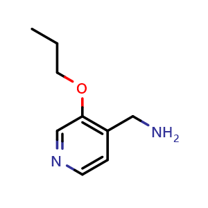 Chemical structure of (3-propoxypyridin-4-yl)methanamine , CAS 1520425-14-2, AChemBlock O29382