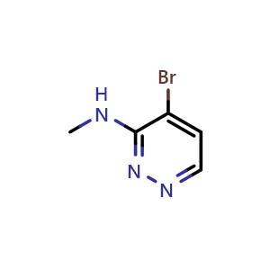 Chemical structure of 4-Bromo-N-methylpyridazin-3-amine , CAS 1396762-30-3, AChemBlock O29409