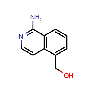 Chemical structure of (1-aminoisoquinolin-5-yl)methanol , CAS 1820614-86-5, AChemBlock O29448