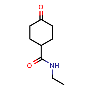 Chemical structure of N-ethyl-4-oxocyclohexanecarboxamide , CAS 1352935-38-6, AChemBlock O29488
