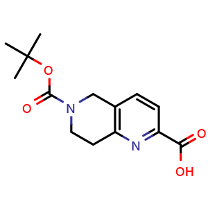 6-(tert-butoxycarbonyl)-5,6,7,8-tetrahydro-1,6-naphthyridine-2-carboxylic acid
