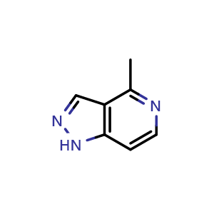 Chemical structure of 4-methyl-1H-pyrazolo[4,3-c]pyridine , CAS 1140240-46-5, AChemBlock O29506