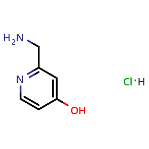 Chemical structure of 2-(aminomethyl)pyridin-4-ol hydrochloride , CAS 1432754-63-6, AChemBlock O29566