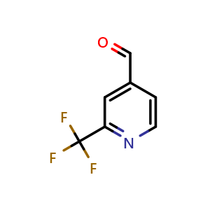Chemical structure of 2-(trifluoromethyl)pyridine-4-carbaldehyde , CAS 108338-20-1, AChemBlock O29586