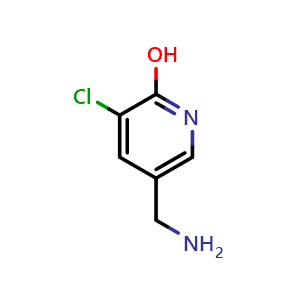 Chemical structure of 5-(aminomethyl)-3-chloropyridin-2-ol , CAS 1393575-12-6, AChemBlock O29589