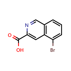 Chemical structure of 5-bromoisoquinoline-3-carboxylic acid , CAS 1416712-83-8, AChemBlock O29592