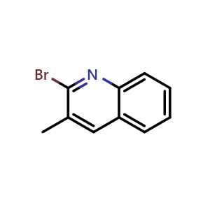 Chemical structure of 2-bromo-3-methylquinoline , CAS 35740-86-4, AChemBlock O29594