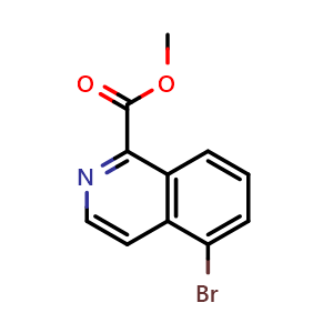 Chemical structure of methyl 5-bromoisoquinoline-1-carboxylate , CAS 1330750-67-8, AChemBlock O29644
