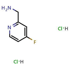 Chemical structure of (4-fluoropyridin-2-yl)methanamine dihydrochloride , CAS 1257535-13-9, AChemBlock O29654