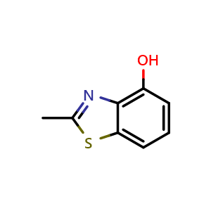 Chemical structure of 2-methylbenzo[d]thiazol-4-ol , CAS 94977-59-0, AChemBlock O29691