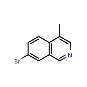 Chemical structure of 7-bromo-4-methylisoquinoline , CAS 958880-29-0, AChemBlock O29694