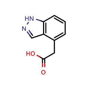 Chemical structure of 2-(1H-indazol-4-yl)acetic acid , CAS 902131-33-3, AChemBlock O29730