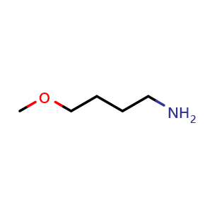 Chemical structure of 4-methoxybutan-1-amine , CAS 34039-36-6, AChemBlock O29739
