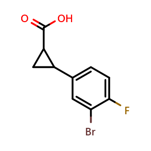 2-(3-bromo-4-fluorophenyl)cyclopropanecarboxylic acid