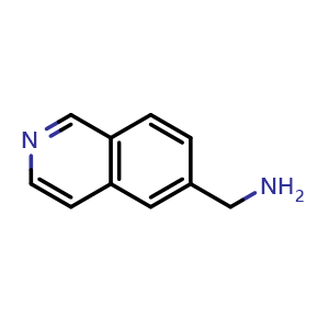 Chemical structure of (isoquinolin-6-yl)methanamine , CAS 1053655-94-9, AChemBlock O29799