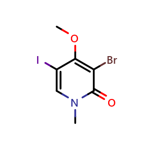 3-bromo-5-iodo-4-methoxy-1-methylpyridin-2(1H)-one