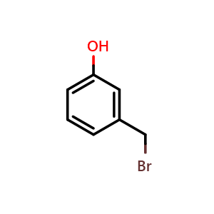 Chemical structure of 3-(bromomethyl)phenol , CAS 74597-04-9, AChemBlock O29845