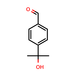Chemical structure of 4-(2-hydroxypropan-2-yl)benzaldehyde , CAS 81036-81-9, AChemBlock O29856