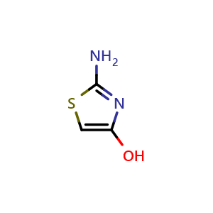 Chemical structure of 2-aminothiazol-4-ol , CAS 475661-63-3, AChemBlock O29877
