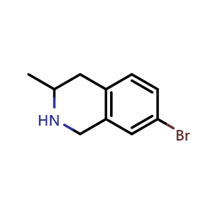 Chemical structure of 7-bromo-1,2,3,4-tetrahydro-3-methylisoquinoline , CAS 848185-12-6, AChemBlock O29894