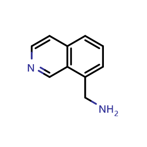 Chemical structure of (isoquinolin-8-yl)methanamine , CAS 362606-12-0, AChemBlock O29948