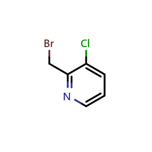 Chemical structure of 2-(bromomethyl)-3-chloropyridine , CAS 1227515-76-5, AChemBlock O29992