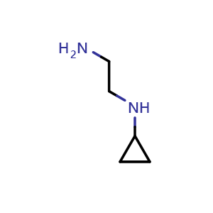 Chemical structure of N-(2-aminoethyl)cyclopropanamine , CAS 62491-85-4, AChemBlock O30035