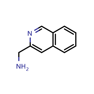 Chemical structure of (isoquinolin-3-yl)methanamine , CAS 132833-03-5, AChemBlock O30037