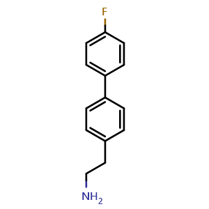 Chemical structure of 2-(4'-fluorobiphenyl-4-yl)ethanamine , CAS 910382-47-7, AChemBlock O30043