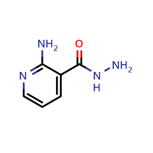 Chemical structure of 2-aminopyridine-3-carbohydrazide , CAS 5327-31-1, AChemBlock O30046