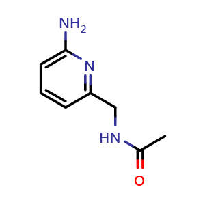 Chemical structure of N-((6-Aminopyridin-2-yl)methyl)acetamide , CAS 1203295-89-9, AChemBlock O30062