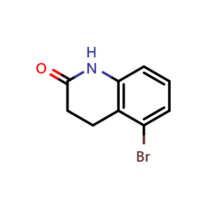 Chemical structure of 5-Bromo-3,4-dihydroquinolin-2(1H)-one , CAS 880094-83-7, AChemBlock O30080