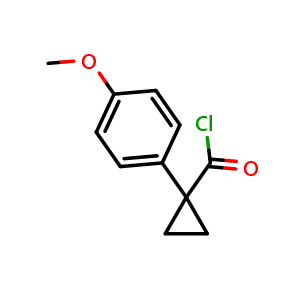 Chemical structure of 1-(4-methoxyphenyl)cyclopropanecarbonyl chloride , CAS 16728-02-2, AChemBlock O30087