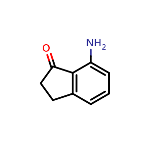 Chemical structure of 7-amino-2,3-dihydroinden-1-one , CAS 628732-03-6, AChemBlock O30109